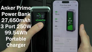 Anker Prime Power Bank 27,650mAh 3-Port 250W Portable Charger (99.54Wh) Smart App Compatible screenshot 5