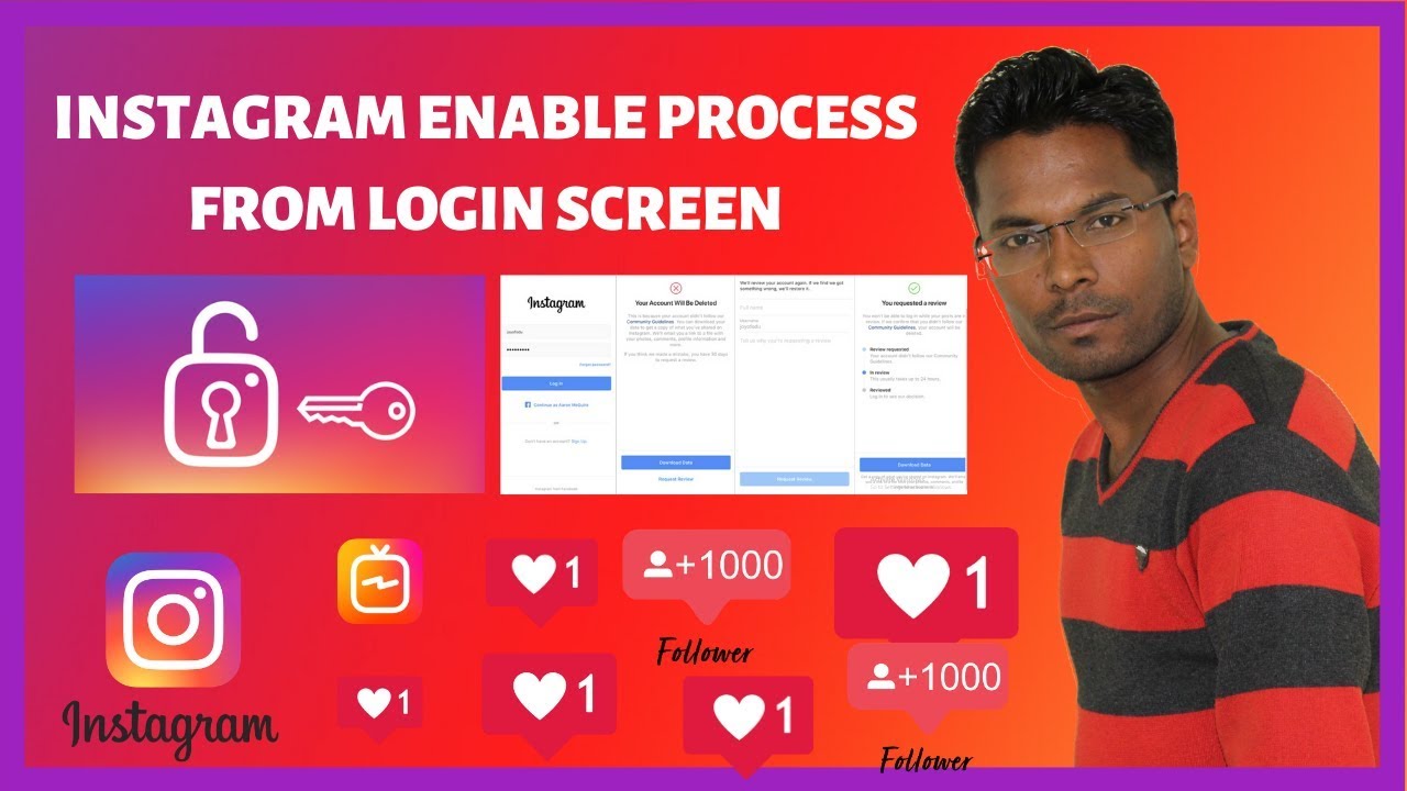 How to enable Instagram to disable account!! Instagram enables process