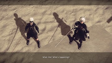 NieR Automata: Robot Baby Boss Fight