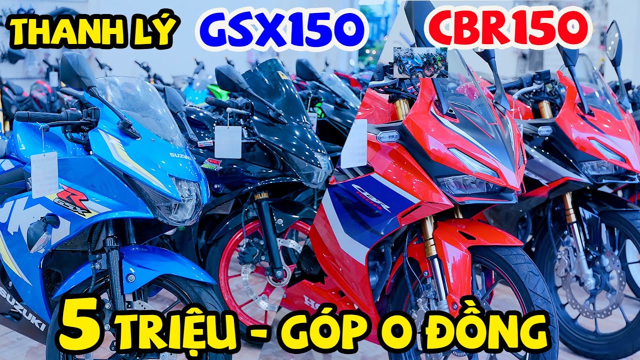 Thanh lý TOÀN BỘ motor mới về RV153 GSX150 CBR150 CHỈ... - youtube