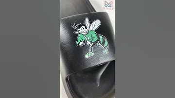 Print logo on cool style slides | Custom slippers with own brand #shorts