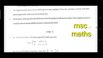 Integral transfrom and integral equations paper 2022// rajasthan University