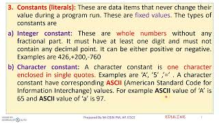 TOPIC 2 - C PROGRAM TOKENS Wealth