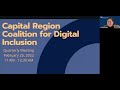 Capital Region Coalition for Digital Inclusion Quarterly Meeting