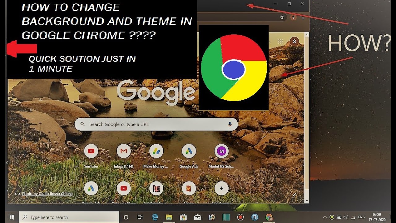 HOW TO CHANGE CHROME BACKGROUND IN WINDOWS 10 IN PC YouTube