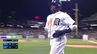 TEX@DET: V. Martinez extends lead with sac fly in 7th