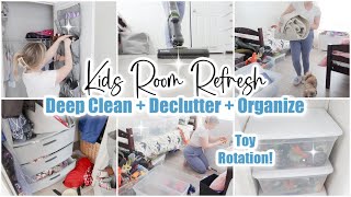 ✨EXTREME DEEP CLEAN + DECLUTTER + ORGANIZE // clean with me kids bedroom // cleaning motivation