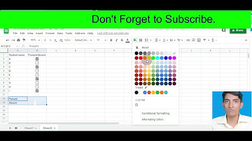 How to use checkboxes in Google sheets with Countif Formula | Data Validation | Insert checkboxes |