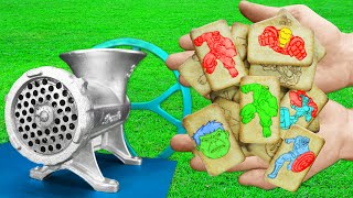 EXPERIMENT HULK THOR CAPTAIN AMERICA IRON MAN COOKIE VS MEAT GRINDER