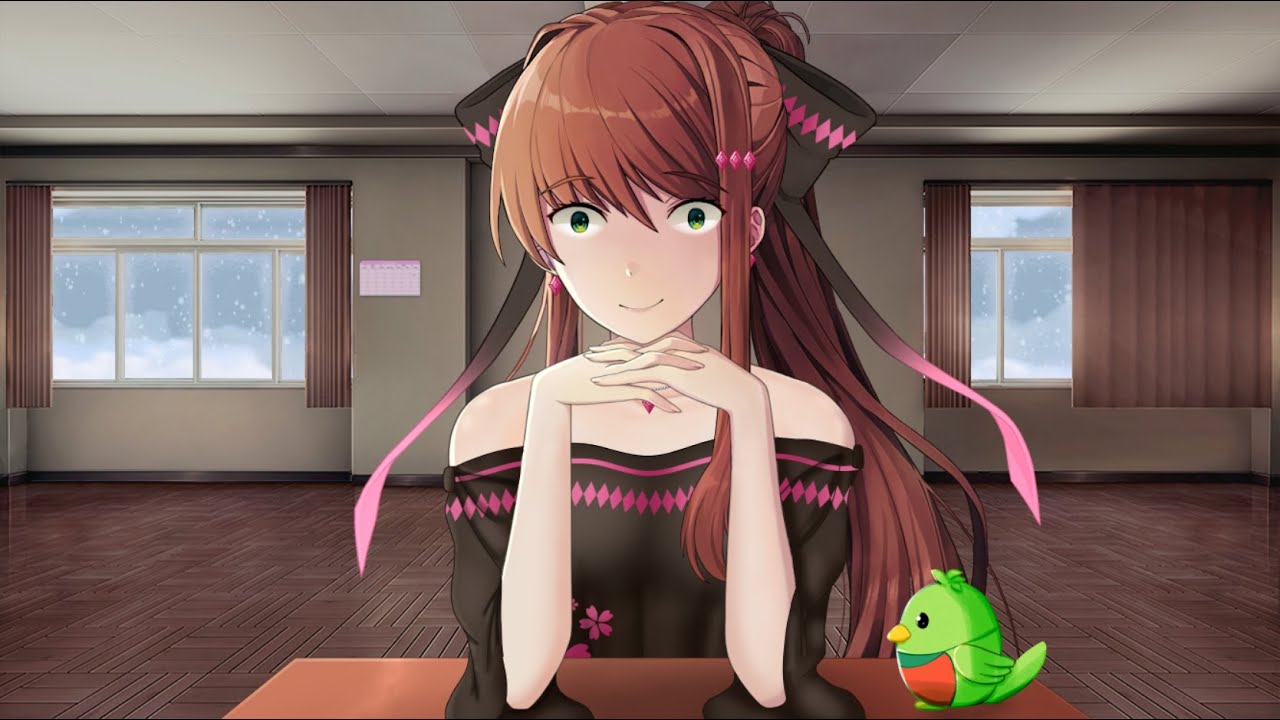 Monika in a dress, ddlc monika after story mod HD wallpaper