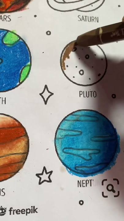 Mewarnai planet Pluto #shorts