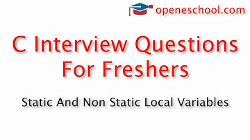 C Interview Questions For Freshers - Difference between static and non-static variables