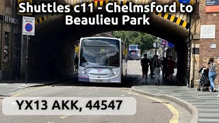 Shuttles c11 • Chelmsford to Beaulieu Park | YX13 AKK, 44547 | First Essex ADL Enviro200