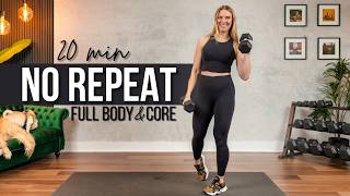 20 min. NO REPEAT Strength and Conditioning FUNCTIONAL Full Body & Core Training
