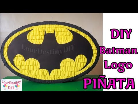 DIY Batman Logo Piñata | IDEA | HOW TO MAKE | cómo hacer logotipo de batman  #lourdestinydiy - YouTube