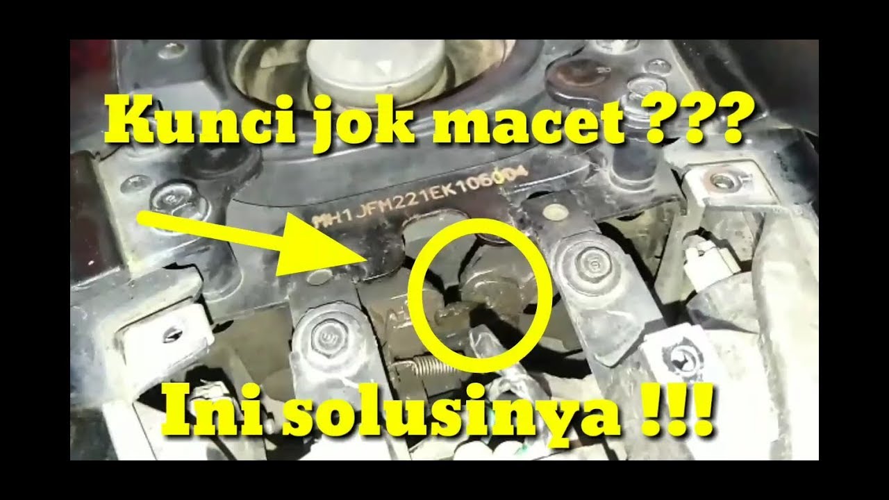 Cara mengatasi kunci jok honda beat fi macet - YouTube