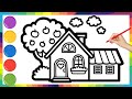 Draw And Color A Lovely House Fun Easy Drawing For Kids Draw And Color A Lovely House Fun Easy Drawing For Kids
