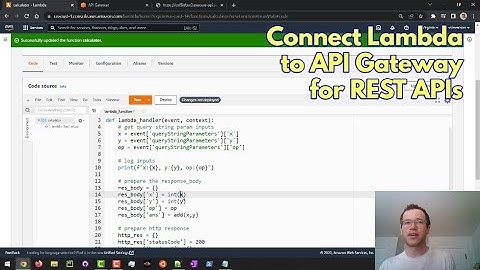 Connect AWS Lambda to API Gateway for REST APIs