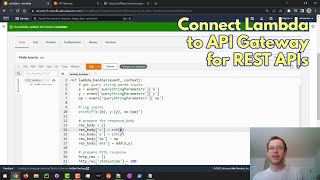 Connect AWS Lambda to API Gateway for REST APIs