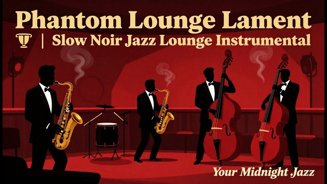 Phantom Lounge Lament 🎷 | Slow Noir Jazz Instrumental for Sleep, Cozy Nights & Work (1 Hour Mix)