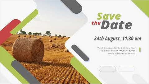 The new ROLLANT 520RF round baler - Virtual launch on 24th Aug, 11:30 am