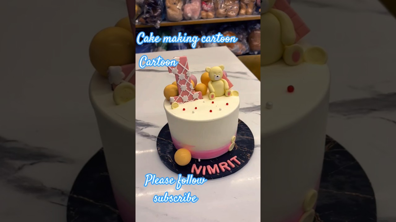 cake making cartoon theme cake