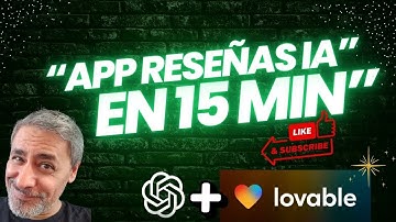 “¡CREA tu App de RESEÑAS con IA en SOLO 10 MINUTOS! Lovable + ChatGPT