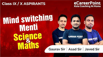 Mind Switching Science & Maths Menti Quiz | NTSE Aspirants | Expert Faculty | Career Point- NTSE