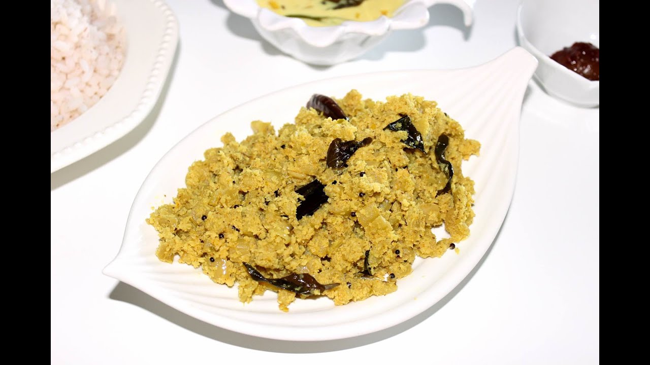 Chembin Thalu(Thandu) Thoran/Taro stem Stir Fry By Pachakalokam