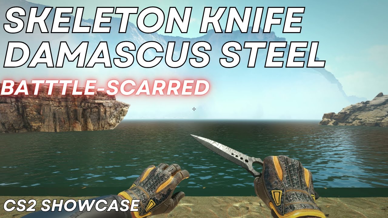 Skeleton Knife Damascus Steel (Battle-Scarred) | CS2 Skin Showcase 