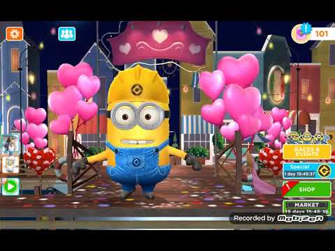 Despicable Me Minion Rush The Minions Valentine S.M Lap 1 1/8 And Happy Valentine's Day