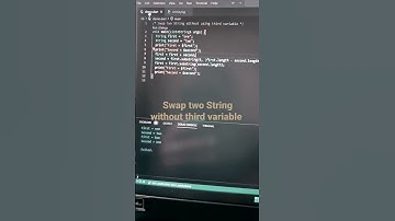 swap two String without third variable  #dart #darthrevan #viral  #youtubeshorts