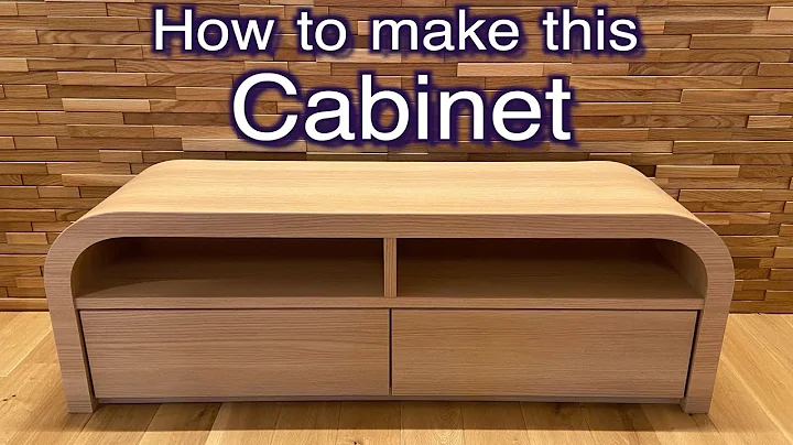 Japanese woodworking projects // How to make TV cabinet rounded edges // ASMR // No music,No talking