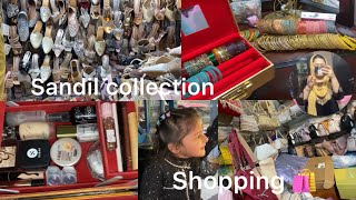 Aaj kharidi Sandil or pars 👛 || mackup vanity set ki ||@abihafaraz #shadi ki shopping 