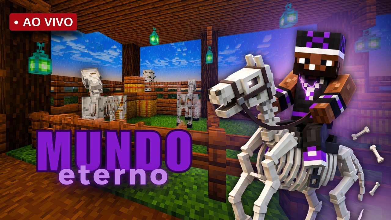 🔴 SHORTS! 🔥 LIVE ON! HOJE TEM OBRA NO MUNDO ETERNO! 🌎🏠⛏️ | MINECRAFT BEDROCK | XPHELIP GAMEPLAY