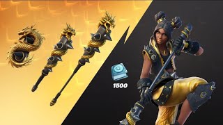 FORTNITE NUOVO PACCHETTO INCARICHI GUARDIANA DEL FLAGELLO DORATA CON 1500 VBUCK screenshot 1