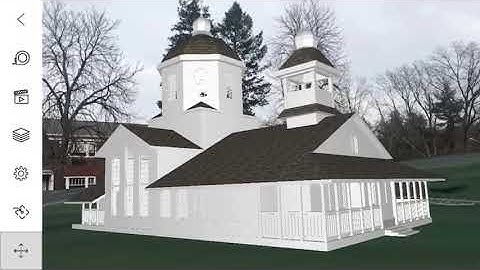 Augmented Reality SketchUp AR orthodox church 3D model in real world
