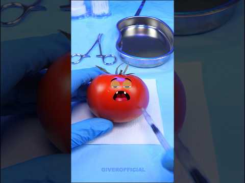 Tomato has babies | Fruit surgery #shorts