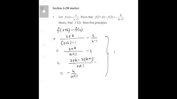 2023 M2 Mock Paper Q1 First Principle of Derivative