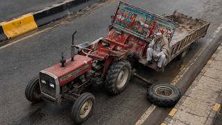 Tractor Trolley Axle Broken on Road | Emergency Breakdown & Roadside Repair Story @pkmechanics 