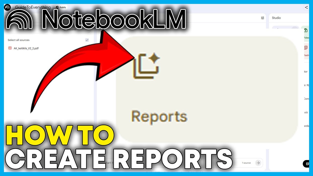 How to Create Reports in NotebookLM (Full Guide 2026) - YouTube