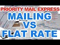 How AND WHAT ARE THE DIFFERENCE BETWEEN PRIORITY MAIL EXPRESS MAILING AND FLAT RATE DOMESTIC SERVICE