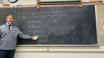 Analytic, geometry, parallel lines and another point.