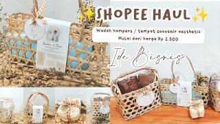 Ide Bisnis Kekinian : Hampers , Souvenir , Hantaran Aesthetic Keranjang Bambu | SHOPEE HAUL