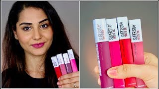 *New* Maybelline Super stay Matte Ink lipstick swatches and review | SIMMY GORAYA