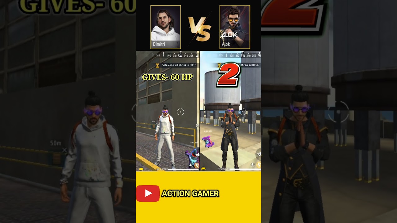 New Dimitri Vs New Alok Ability Test || In Free Fire Change Ability 