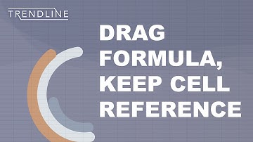 How to drag a formula without changing the cell reference in Excel