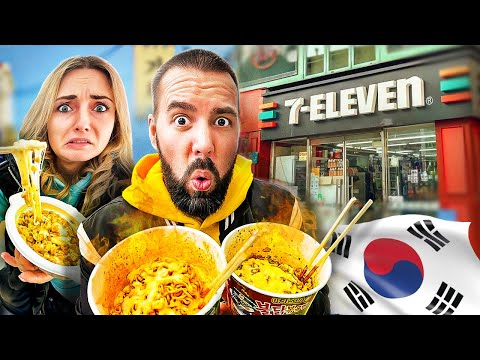 Przez 24H JEMY TYLKO jedzenie z MARKETU! | Korea vlog! | Check In