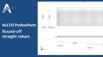 Round-off straight rebars (round bar lengths up/down) - Developed by ALLTO PythonParts