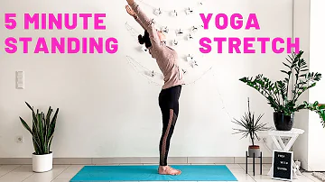 5 MIN STANDING MORNING YOGA STRETCH | Yoga without mat | Yoga with Uliana